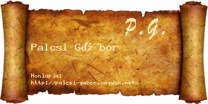 Palcsi Gábor névjegykártya
