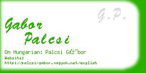 gabor palcsi business card